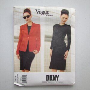 Donna Karan New York DKNY Vogue Sewing Pattern - 1808 - Sz 8-10-12 - UNCUT